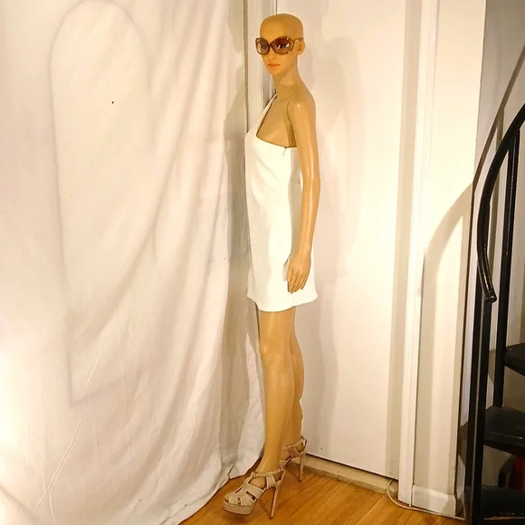 🔥 NWT Amanda Uprichard White Ivory/White One Shoulder Dress. - Picture 5 of 12